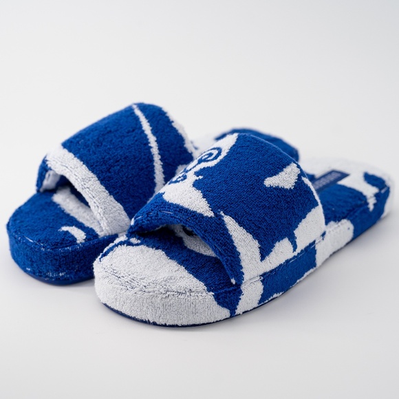 size 42eu 9us Burberry Snug Towelling Finish Slide Slippers Knight Blue - Picture 1 of 15